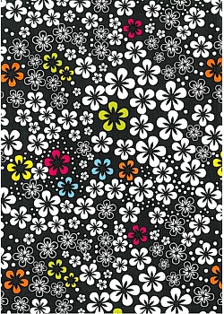 Presentpapper 70cmx20m White Flower