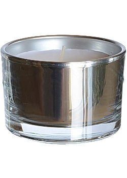 Ljuslykta glas 85X55mm Silver 6/FP