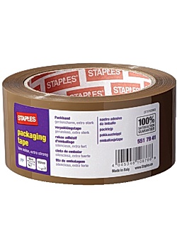Packtejp STAPLES PP brun 50mmx66m stark