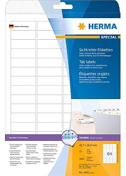 Etikett HERMA Movable 45,7x16,9mm (1600)
