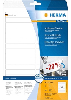 Etikett HERMA Movable 96x16,9mm (800)