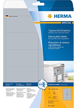 Etikett HERMA Silver 96x50,8mm (250)