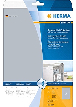 Etikett HERMA Silver 210x297mm (25)
