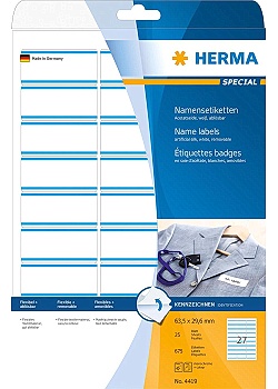 Etikett HERMA Namn rand 63,5x29,6mm(675)