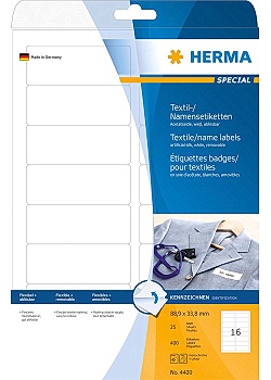 Etikett HERMA Namn vit 88,9x33,8mm(400)