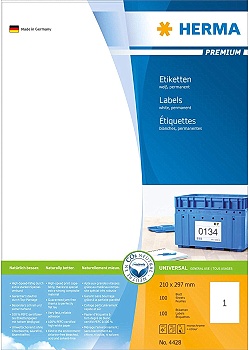 Etikett HERMA Premium 210x297mm (100)