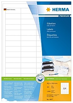 Etikett HERMA Premium 48,3x16,9mm(12800)