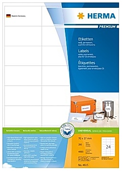 Etikett HERMA Premium 70x37mm (4800)