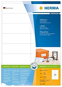 Etikett HERMA Premium 105x37mm (3200)