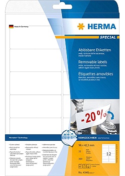 Etikett HERMA Movable 96x42,3mm (300)