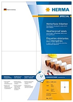 Etikett HERMA Stark 105x148mm (400)