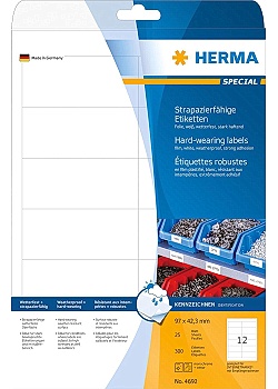 Etikett HERMA Slitstark 97x42,3mm (300)