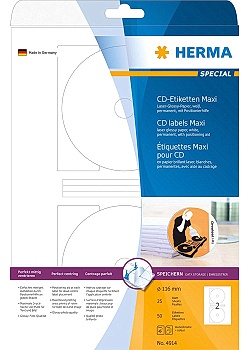 Etikett HERMA CD laser Ø 116mm (50)