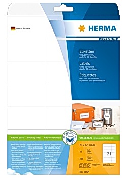Etikett HERMA Premium 70x42,3mm (525)
