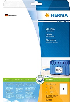 Etikett HERMA Premium 210x297mm (25)