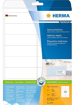 Etikett HERMA Adress 99,1x33,8mm (400)