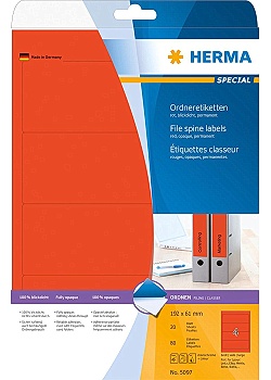 Etikett HERMA Arkiv röd 192x61mm (80)
