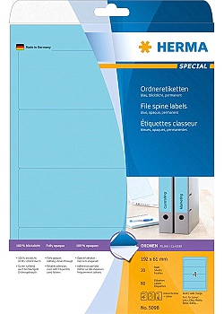 Etikett HERMA Arkiv blå 192x61mm (80)