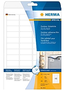 Etikett HERMA Outdoor 45,7x21,2mm (480)