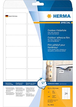 Etikett HERMA Outdoor 63,5x33,9mm (240)