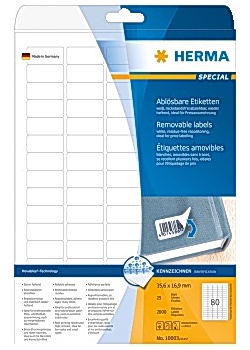 Etikett HERMA Movable 35,6x16,9mm(2000)