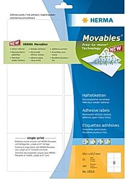 Etikett HERMA Movable 99,1x67,7mm (200)