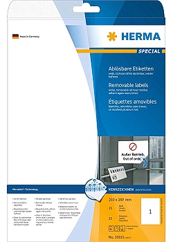 Etikett HERMA Movable 210x297mm (25)
