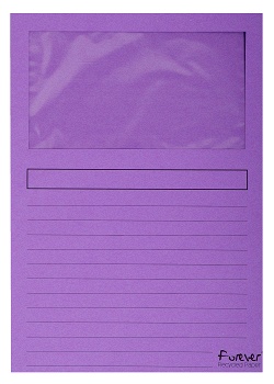 Aktmapp med fönster 120g violett (100)