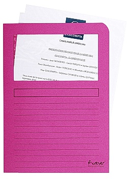 Aktmapp med fönster 120g fuksia (100)