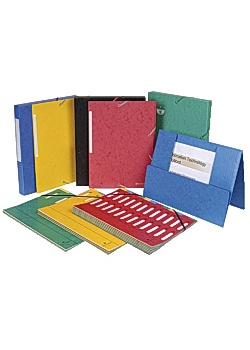 Gummibandsmapp 3-klap A4 600g sort