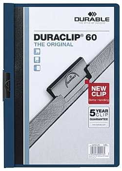 Klämmapp Duraclip 2209 A4 6mm m.blå