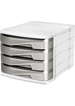 Blankettbox CEP 4 lådor metalic