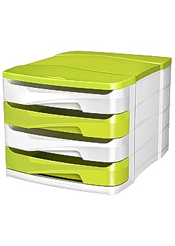 Blankettbox CEP 4 lådor grön