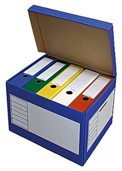 Arkivbox m.lock 390x330x290mm blå (10)
