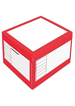 Arkivbox m.lock 390x330x290mm röd (10)