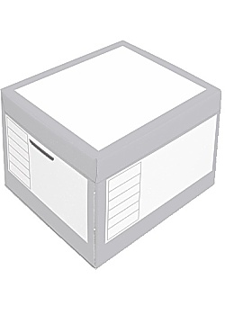 Arkivbox m.lock 390x330x290mm grå (10)