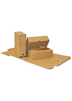 Arkivbox A4 öpp. långs. 100mm brun (20)