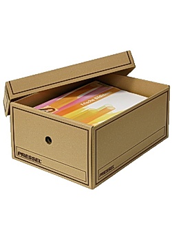 Arkivbox mlock A4 350x255x155mm brun(10)