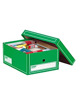 Arkivbox mlock A4 350x255x155mm grön(10)