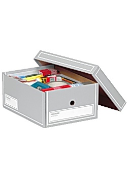 Arkivbox mlock A4 350x255x155mm grå (10)