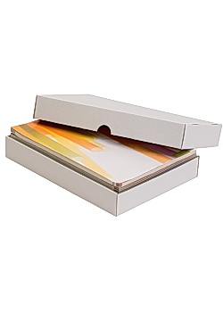 Postemballage 235x165x44mm vit (25)
