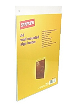 Skylthållare vägg STAPLES A4 stående