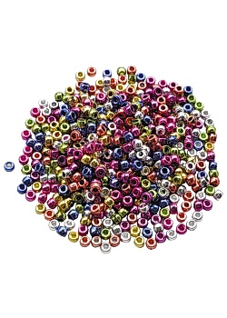 Plastpärlor Kongopärlor metallic (1000)