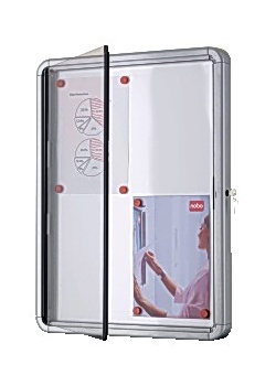 Glasskåp NOBO utomhusbruk magnetisk 4xA4
