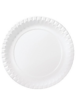 Tallrik papp DUNI 18cm flat vit (100)