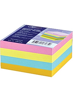 Blockkub 90x90mm 500blad flerfärgad