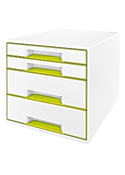 Bordskub Leitz WOW 4-lådor vit/grön