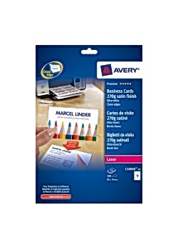 Visitkort AVERY laser 270g 85x54mm