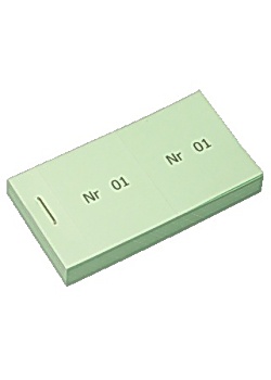 Biljettblock 1-100 grön