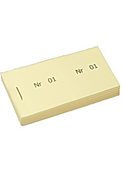 Biljettblock 1-100 gul